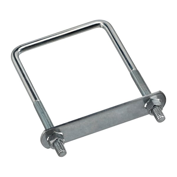 National Hardware Square U-Bolt, 3/8", 3-5/8 in W, 5 in H, Zinc Plated Stainless Steel N245-001 - main